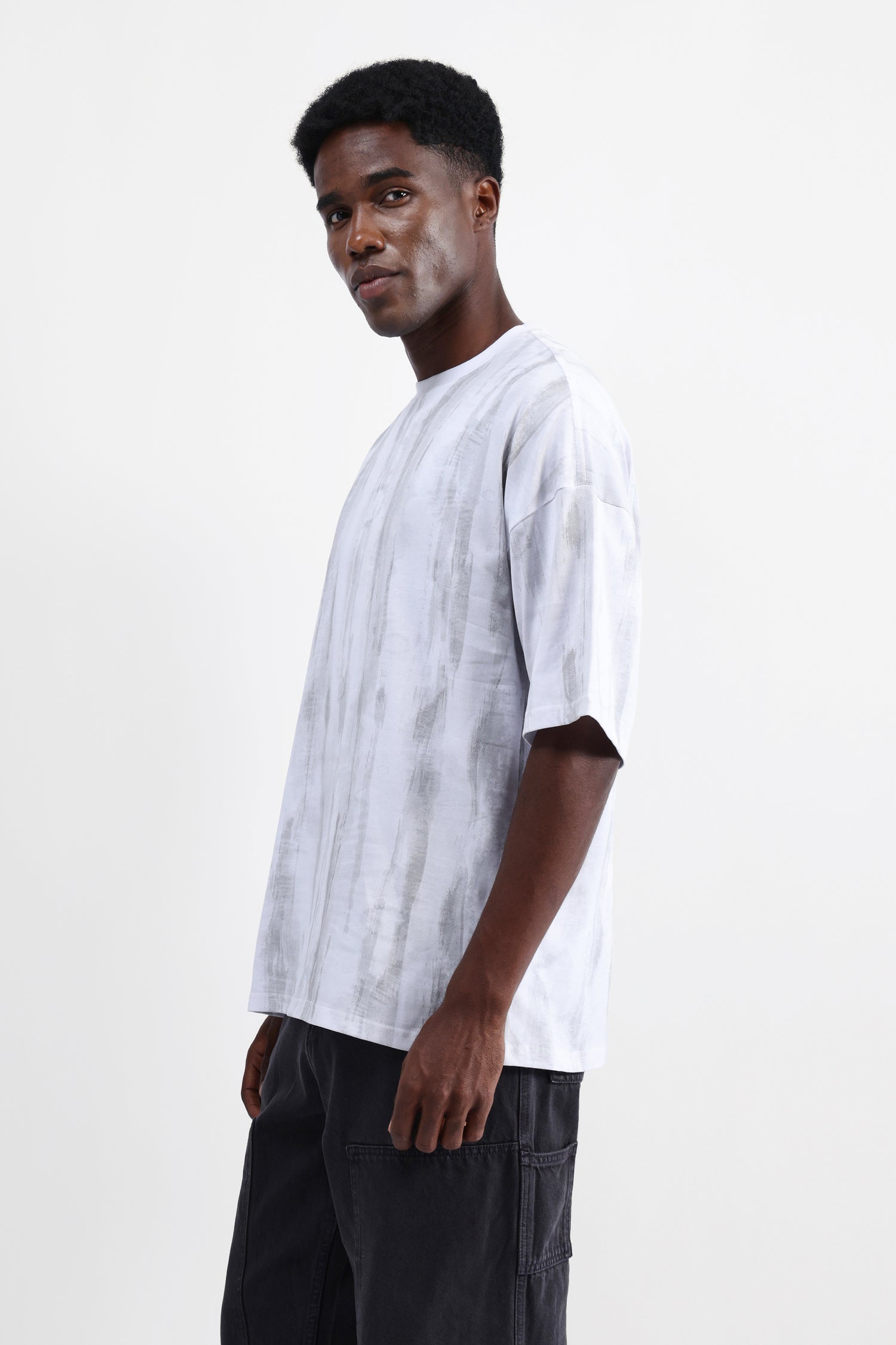 ABSTRACT PRINT OVERSIZED T-SHIRT