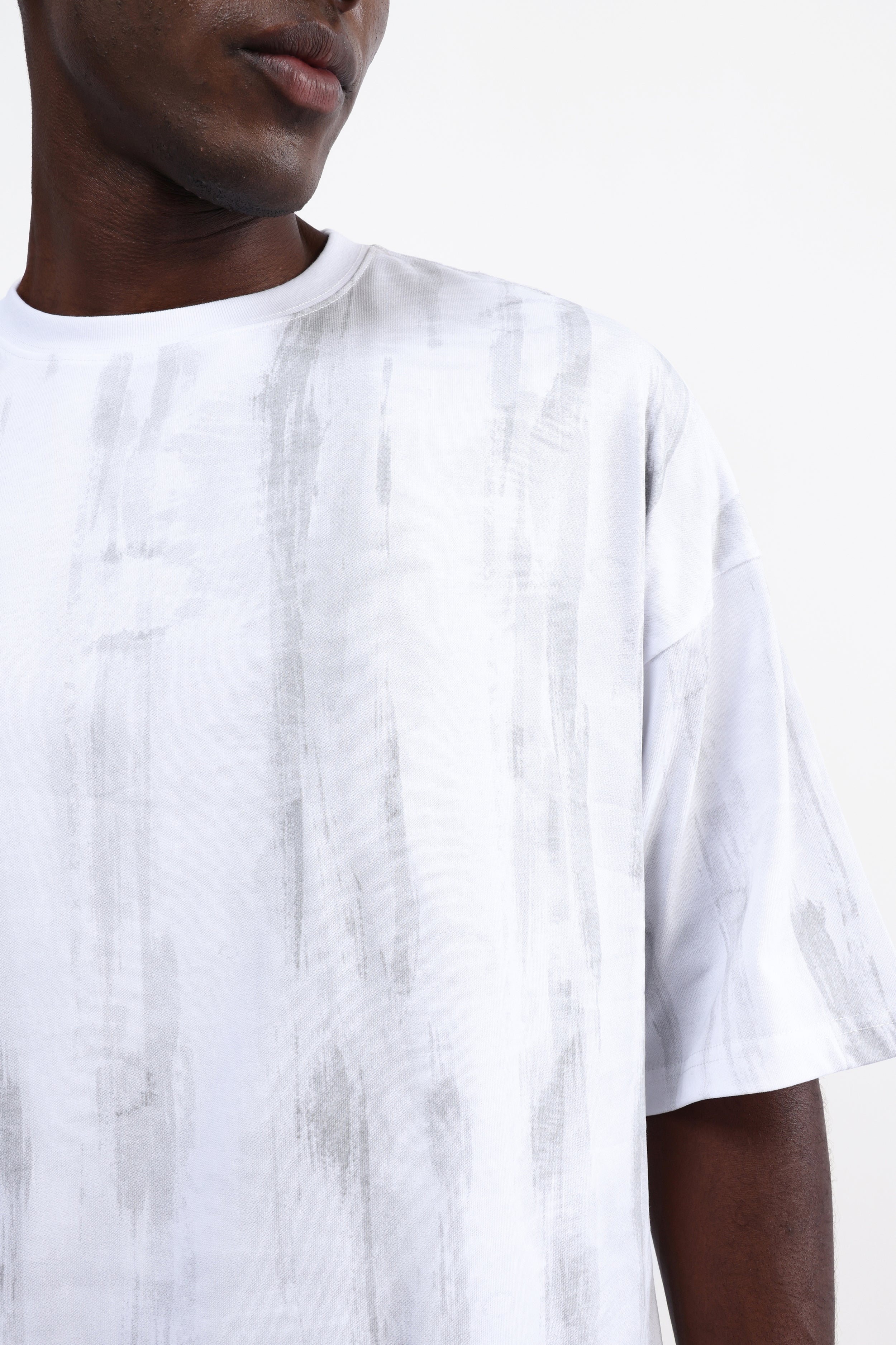 ABSTRACT PRINT OVERSIZED T-SHIRT