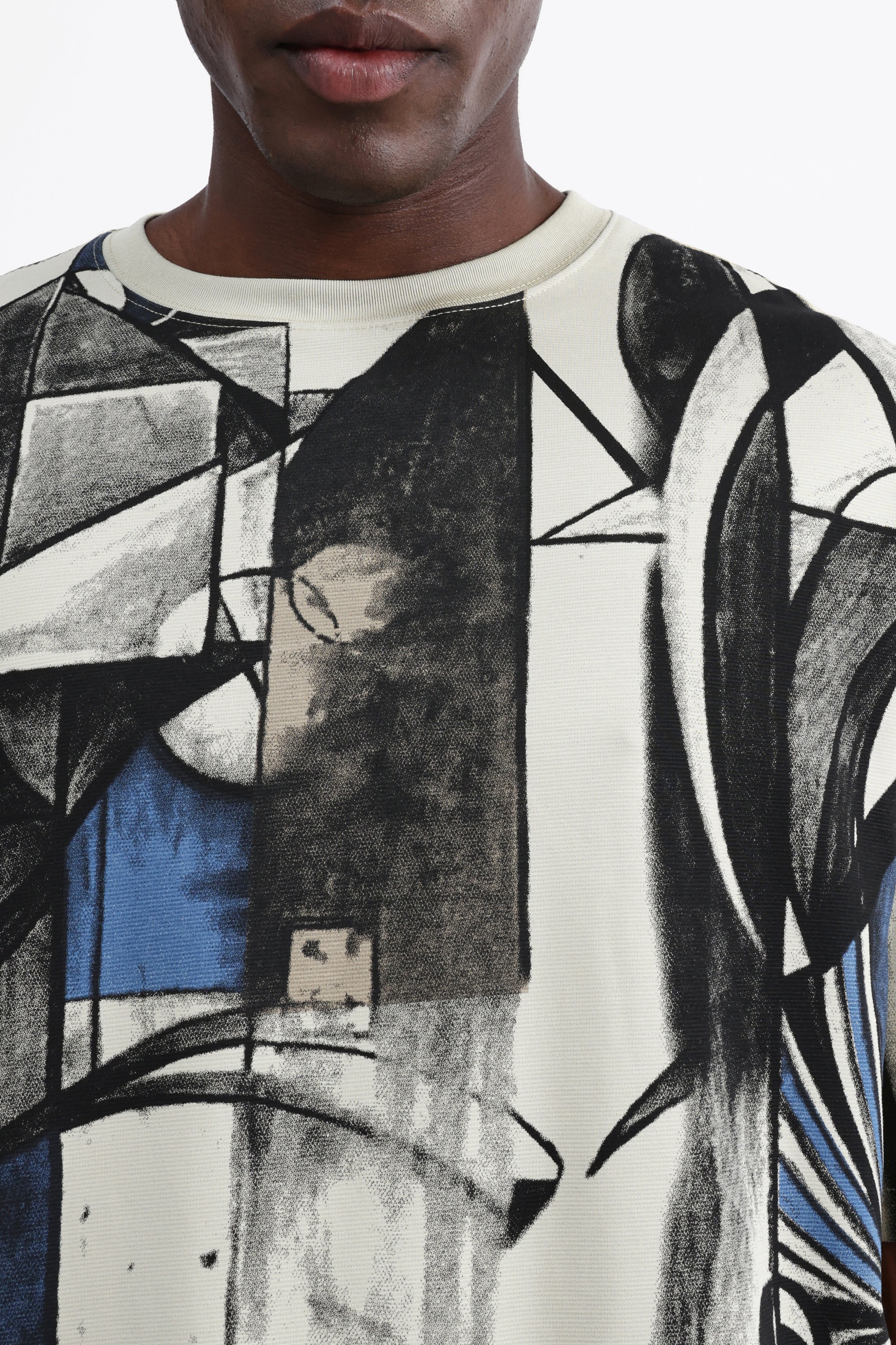 ABSTRACT PRINT OVERSIZED T-SHIRT