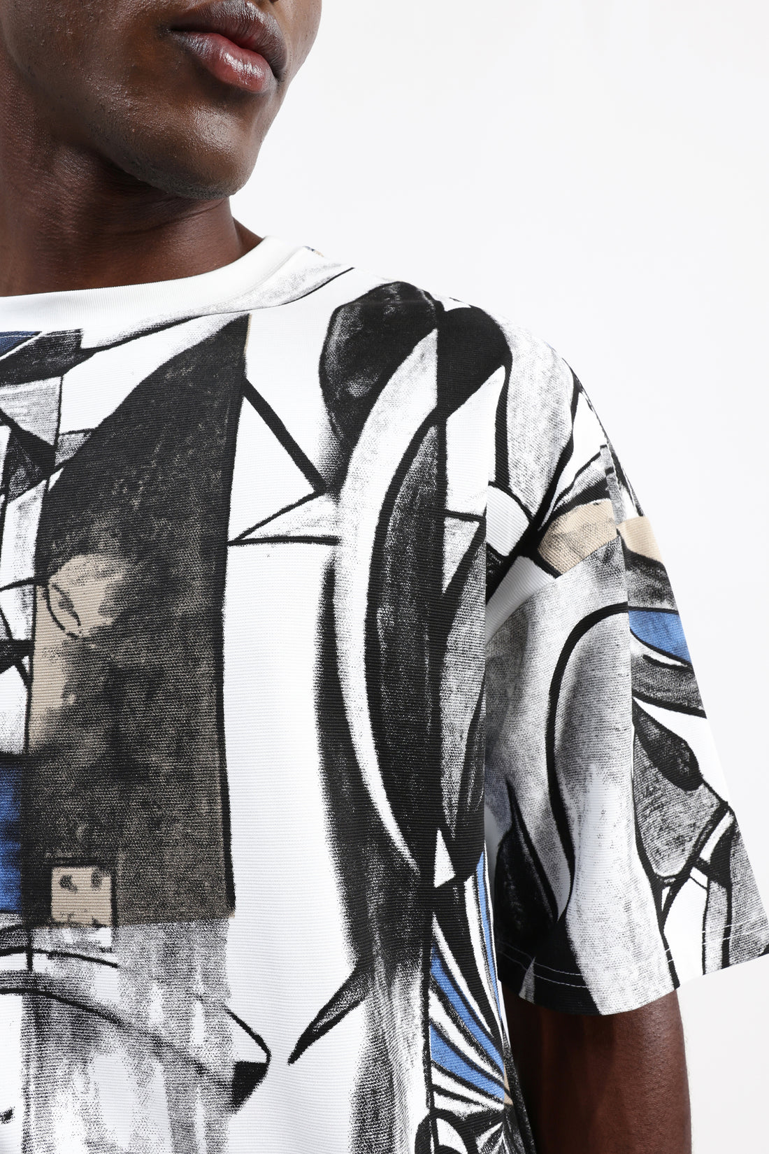 ABSTRACT PRINT OVERSIZED T-SHIRT