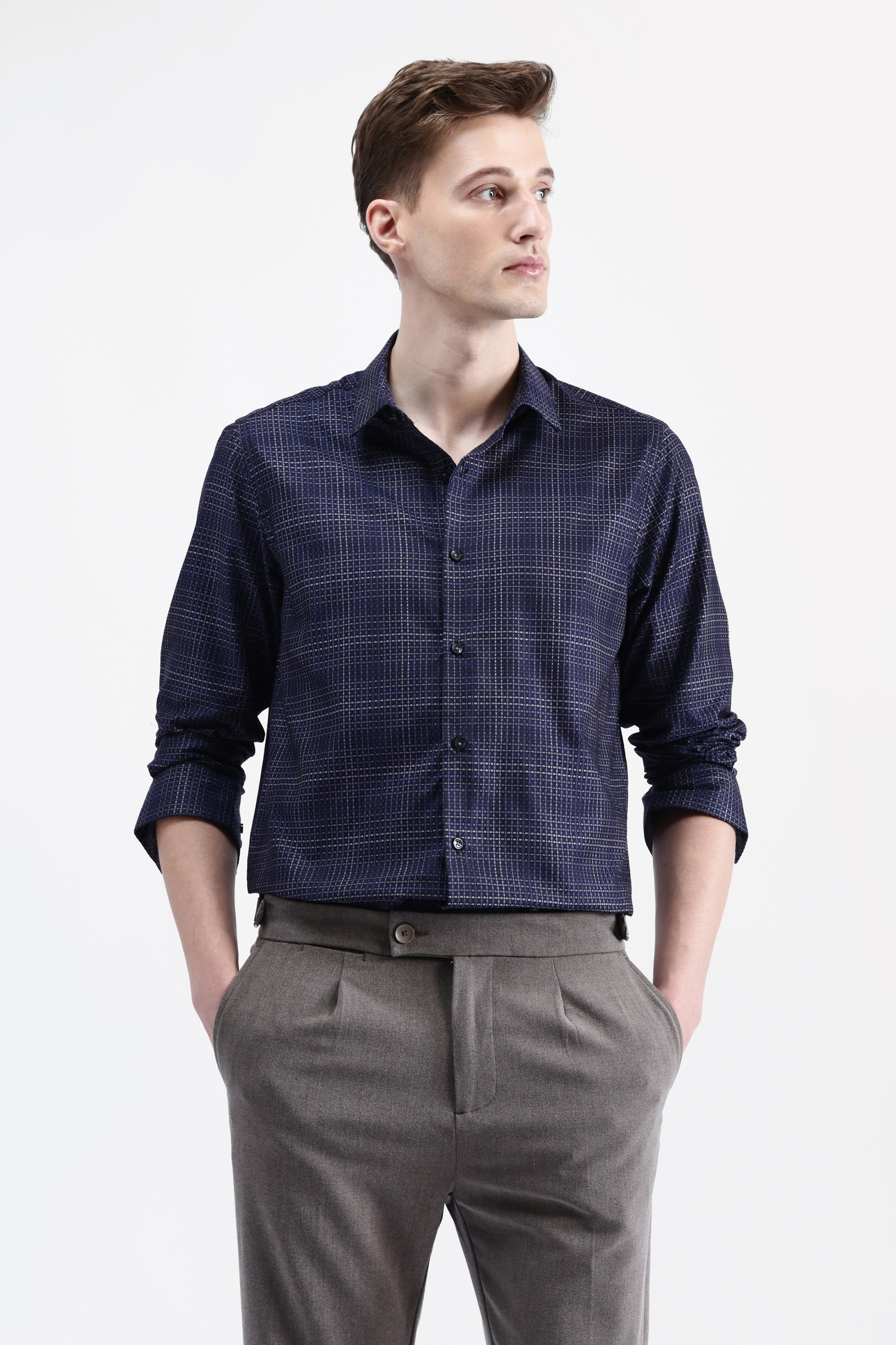 FULL SLEEVES CHECKED SHIRT