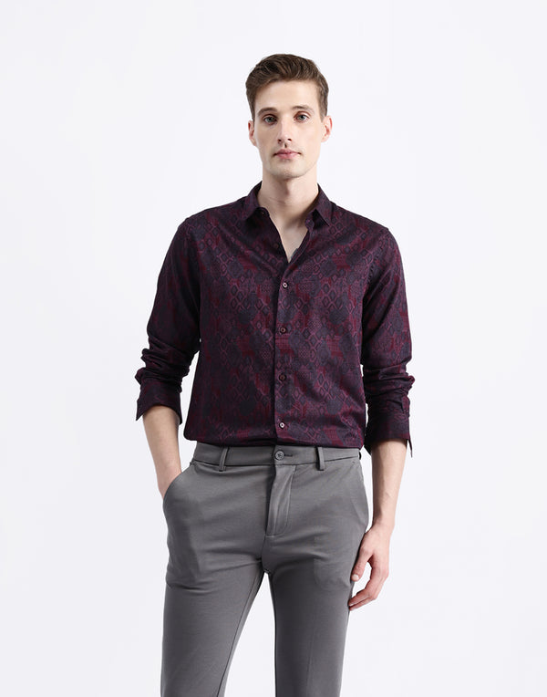 FULL SLEEVES JACQUARD SHIRT