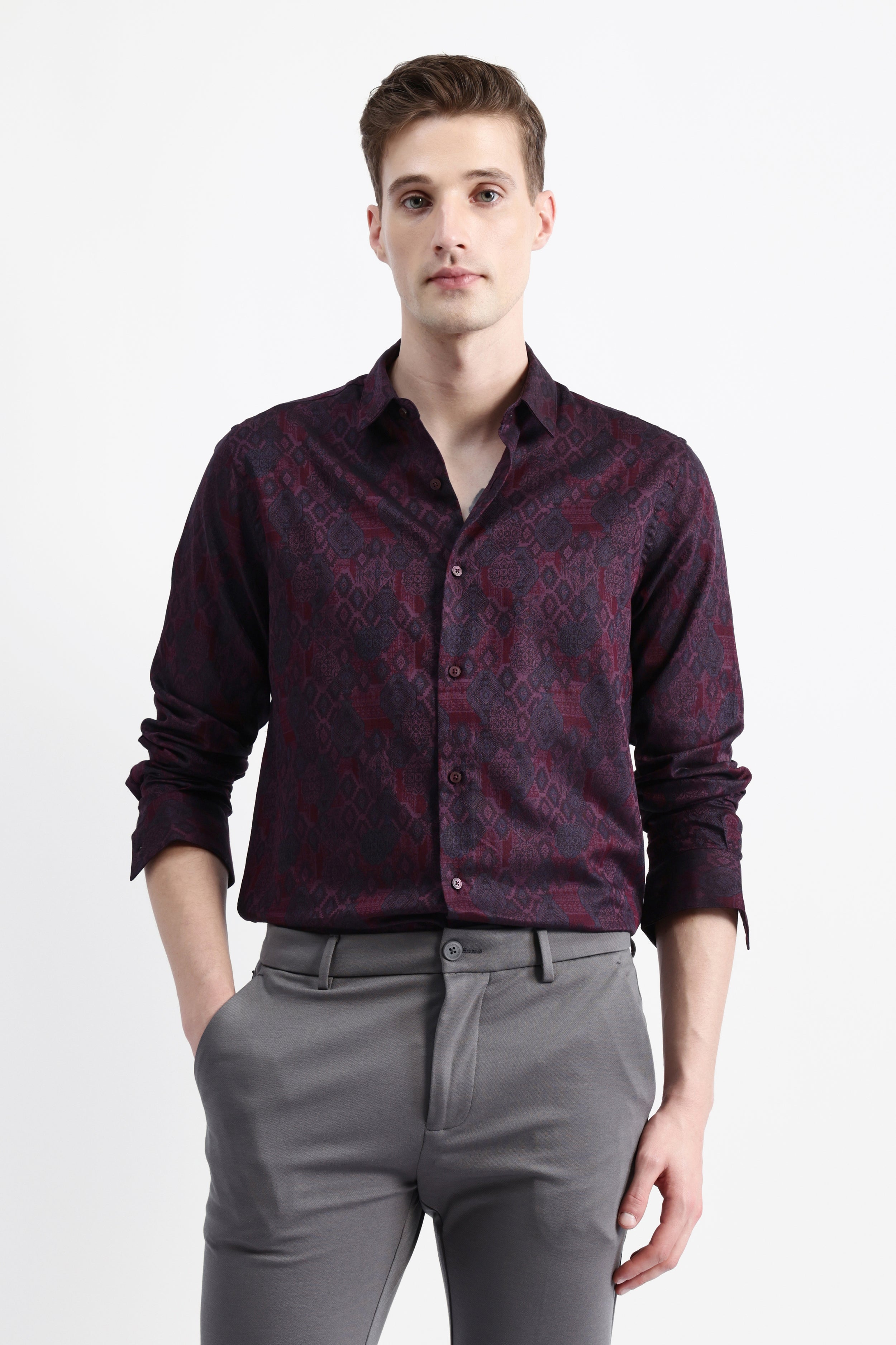 FULL SLEEVES JACQUARD SHIRT