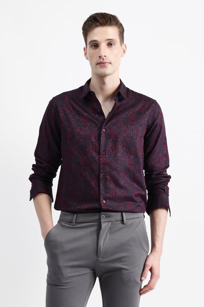 FULL SLEEVES JACQUARD SHIRT