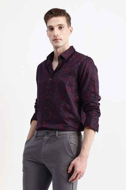 FULL SLEEVES JACQUARD SHIRT