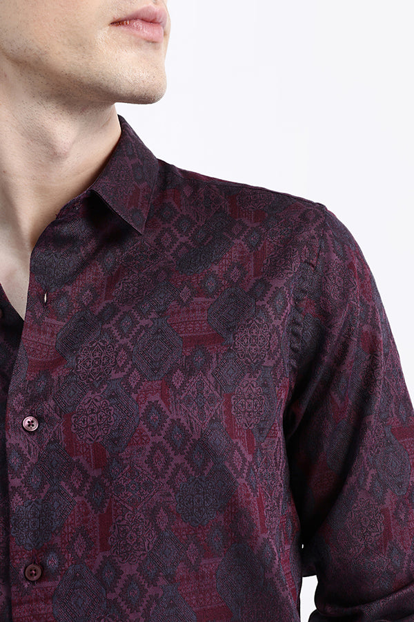 FULL SLEEVES JACQUARD SHIRT