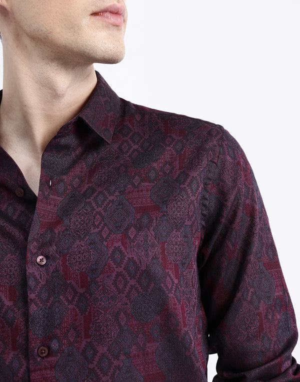 FULL SLEEVES JACQUARD SHIRT