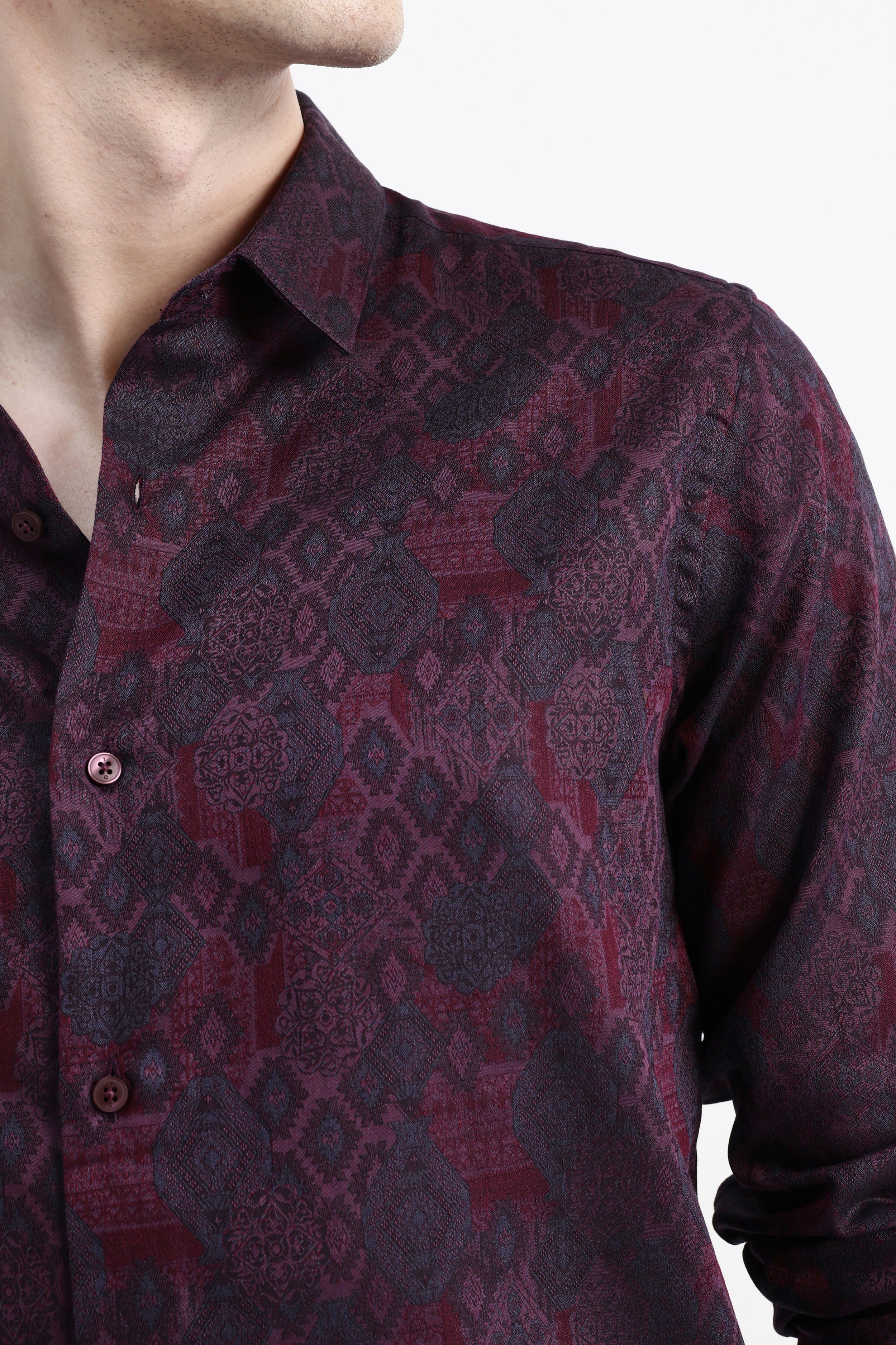 FULL SLEEVES JACQUARD SHIRT