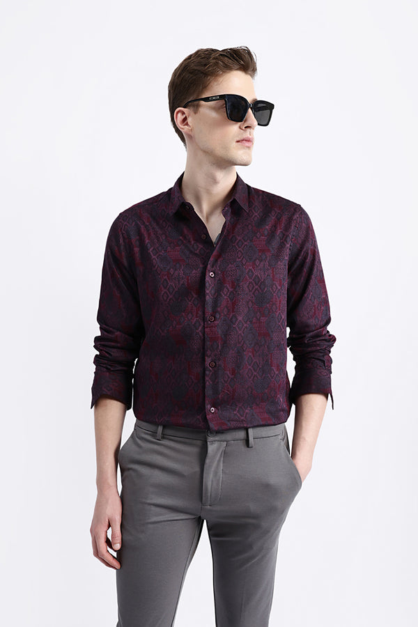FULL SLEEVES JACQUARD SHIRT
