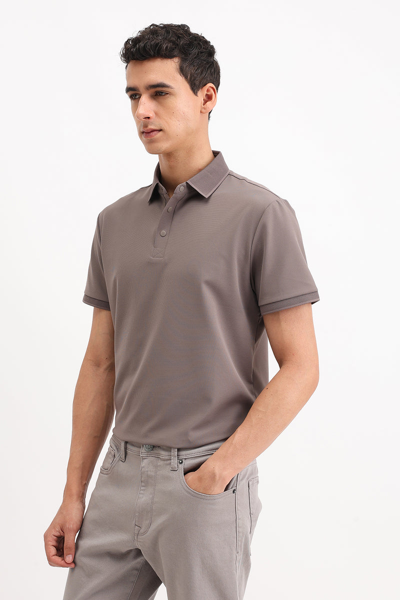PLAIN POLO T-SHIRT