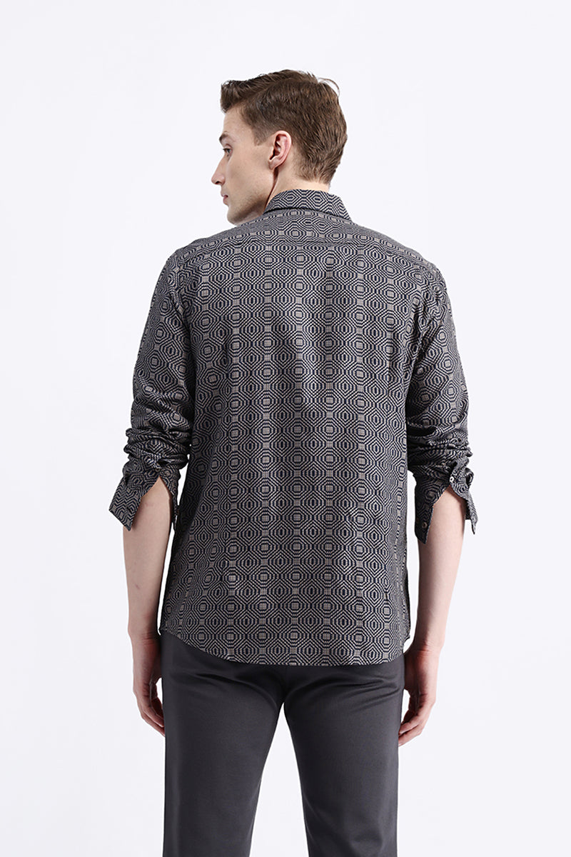 GEOMETRIC JACQUARD SHIRT