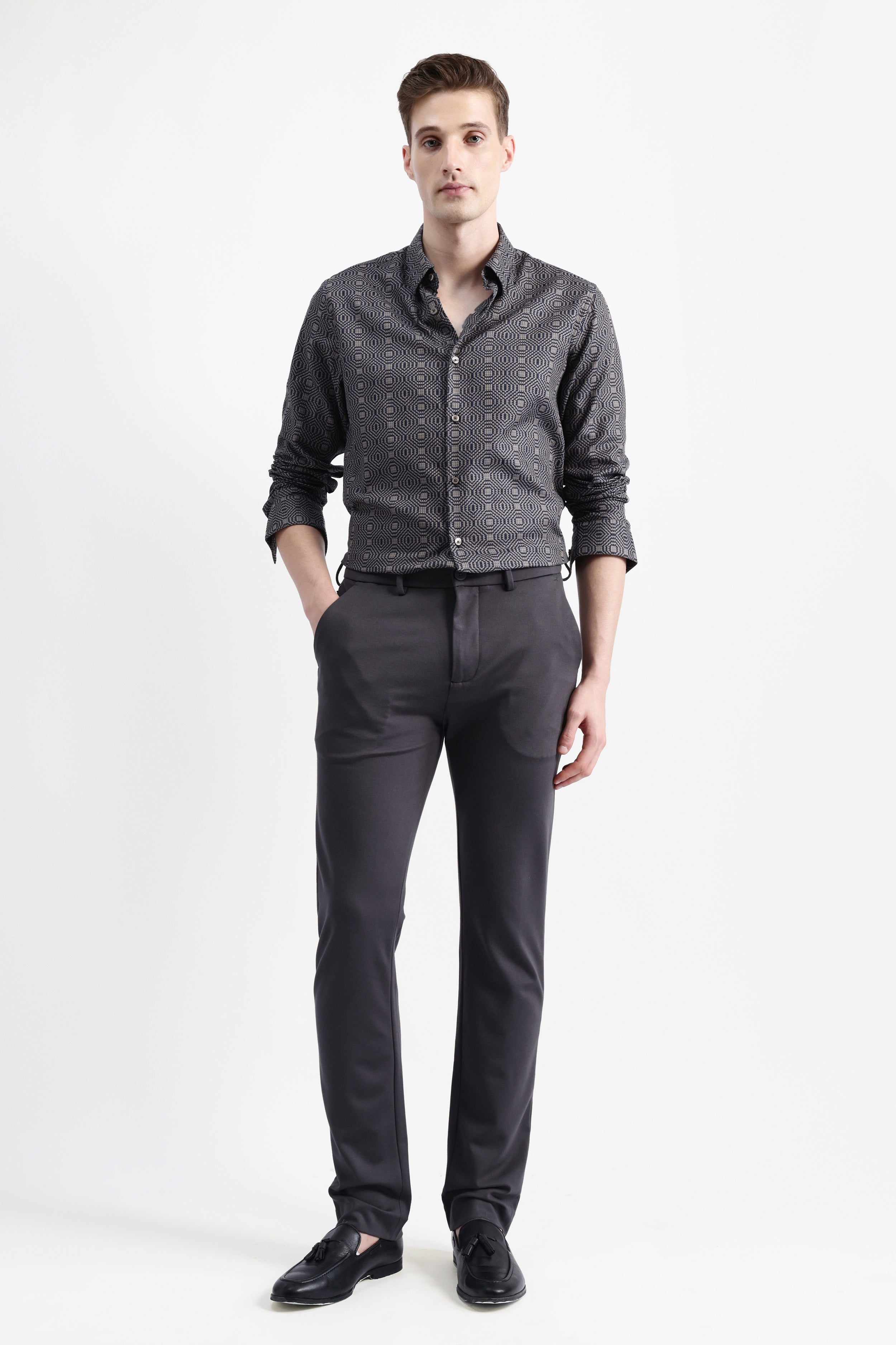 GEOMETRIC JACQUARD SHIRT