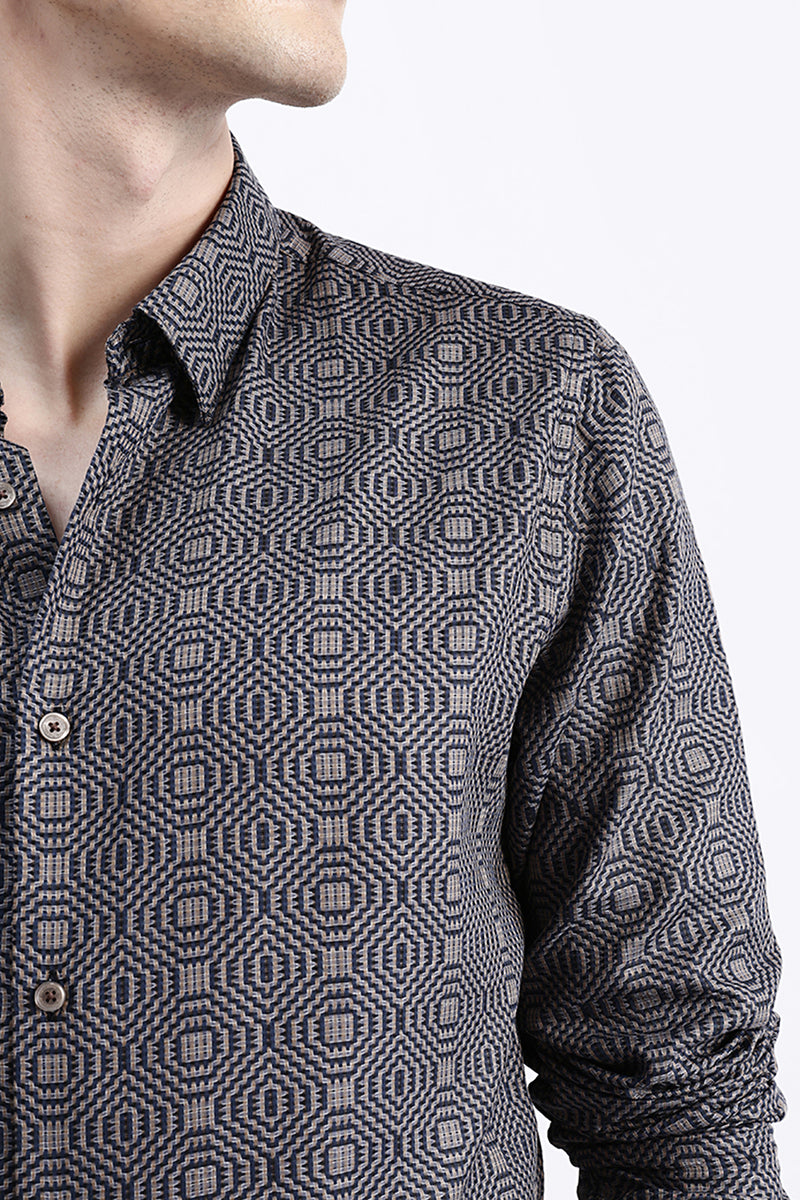 GEOMETRIC JACQUARD SHIRT