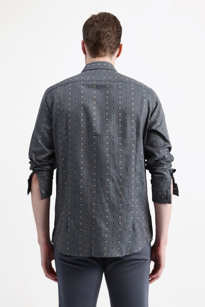 GEOMETRIC JACQUARD SHIRT