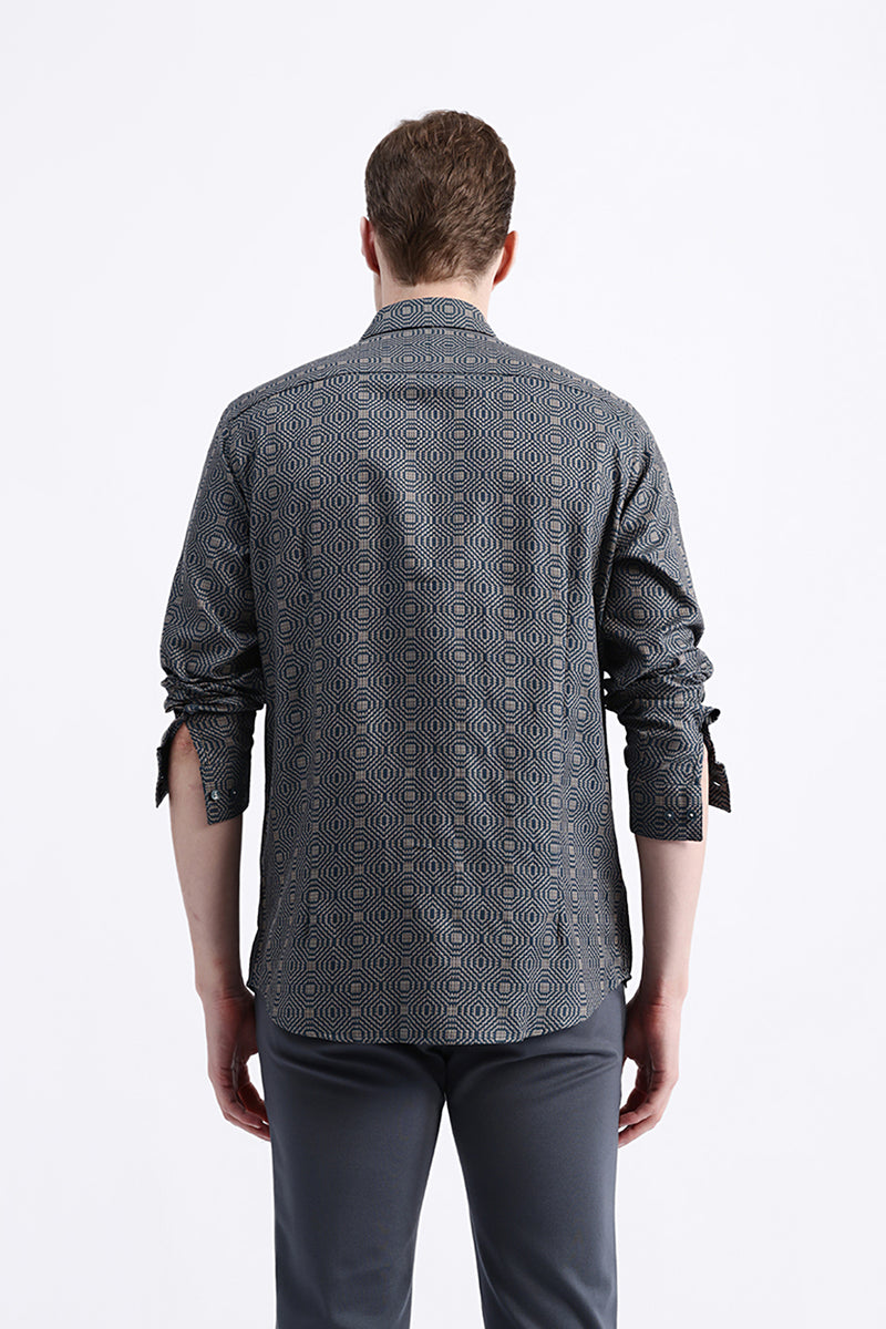 GEOMETRIC JACQUARD SHIRT