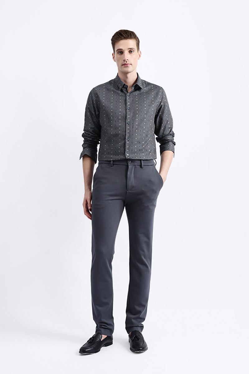 GEOMETRIC JACQUARD SHIRT