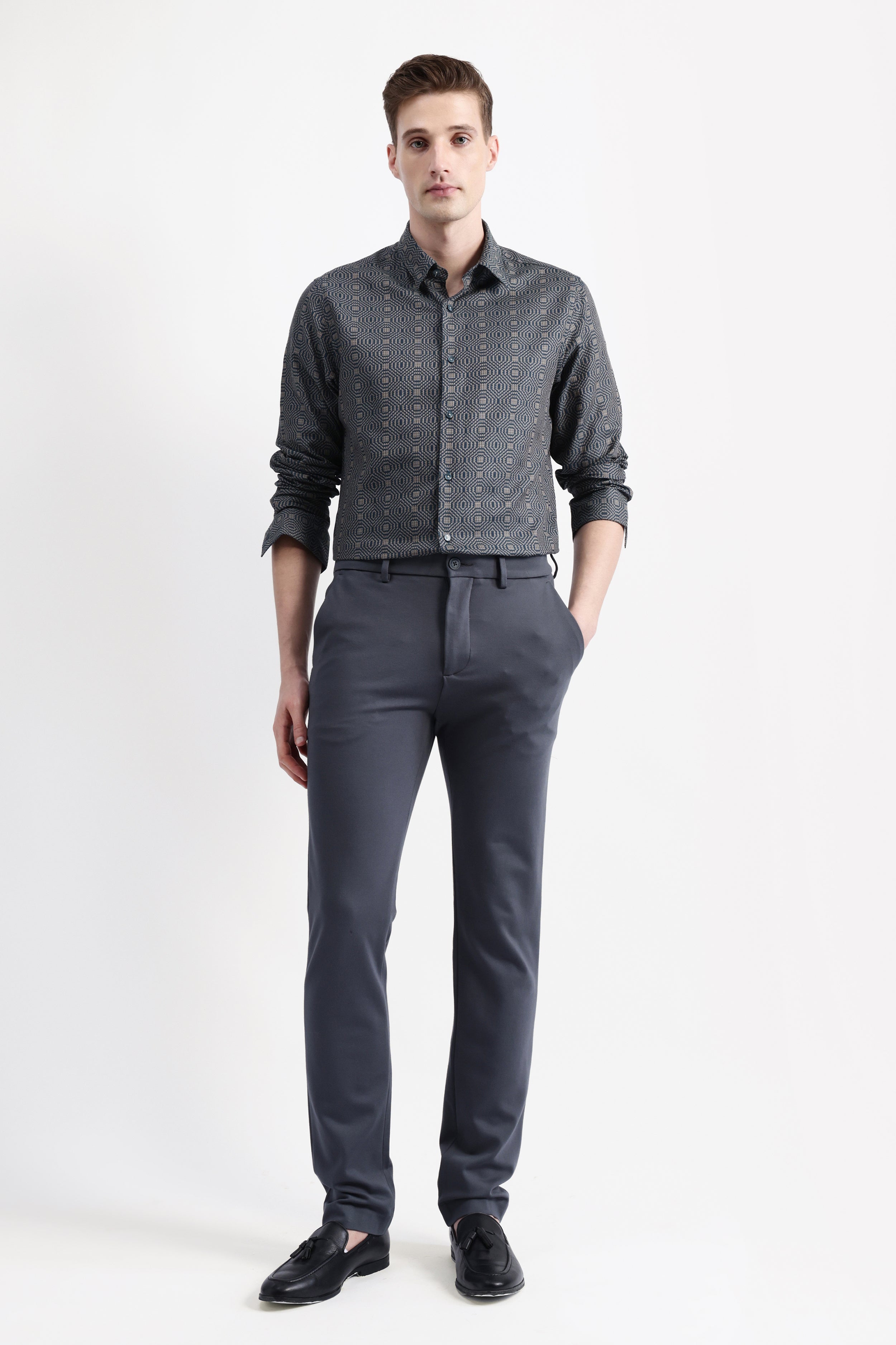 GEOMETRIC JACQUARD SHIRT