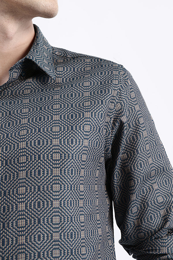 GEOMETRIC JACQUARD SHIRT