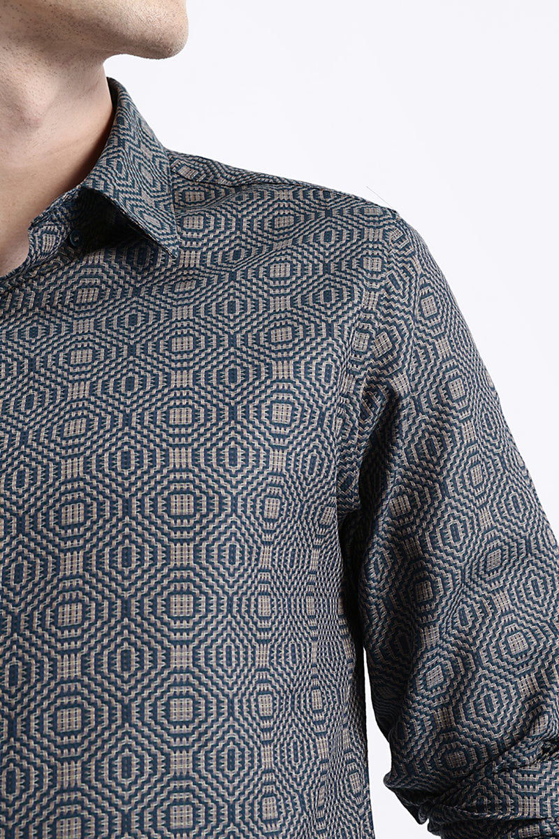 GEOMETRIC JACQUARD SHIRT