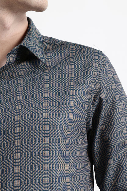 GEOMETRIC JACQUARD SHIRT