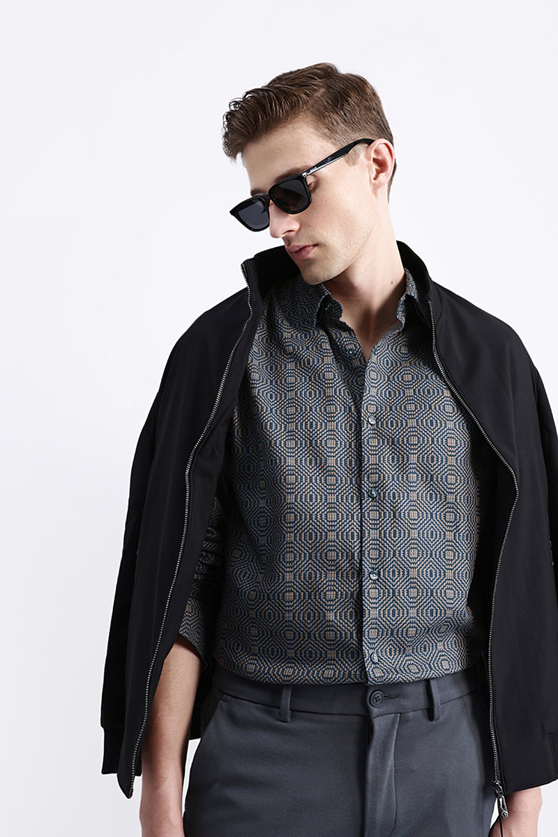 GEOMETRIC JACQUARD SHIRT
