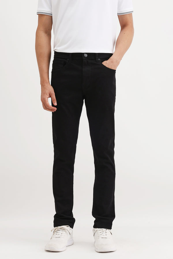 SLIM FIT PLAIN BLACK JEANS