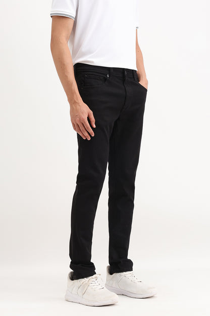 SLIM FIT PLAIN BLACK JEANS