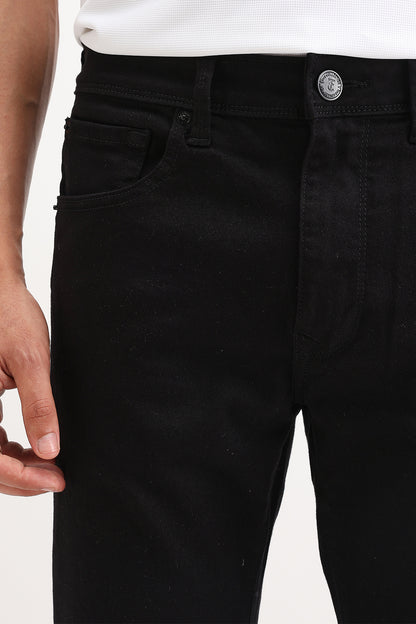 SLIM FIT PLAIN BLACK JEANS