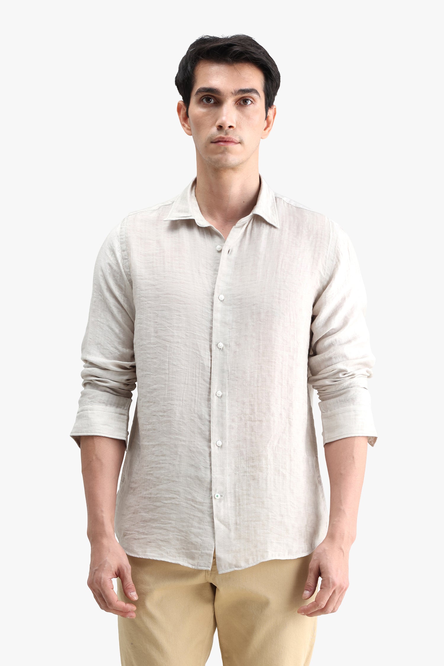 Viscose Blend Solid Shirt