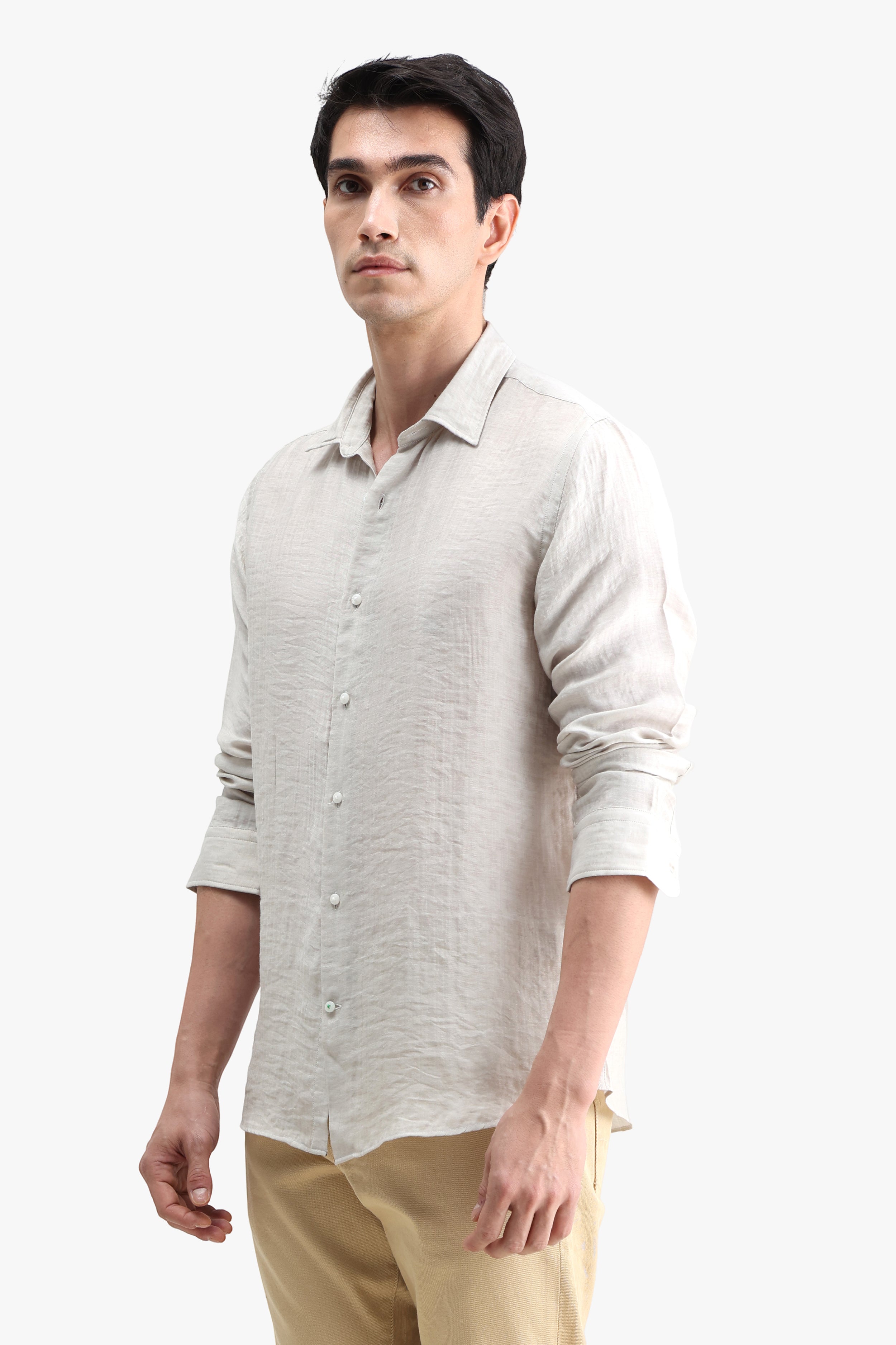 Viscose Blend Solid Shirt