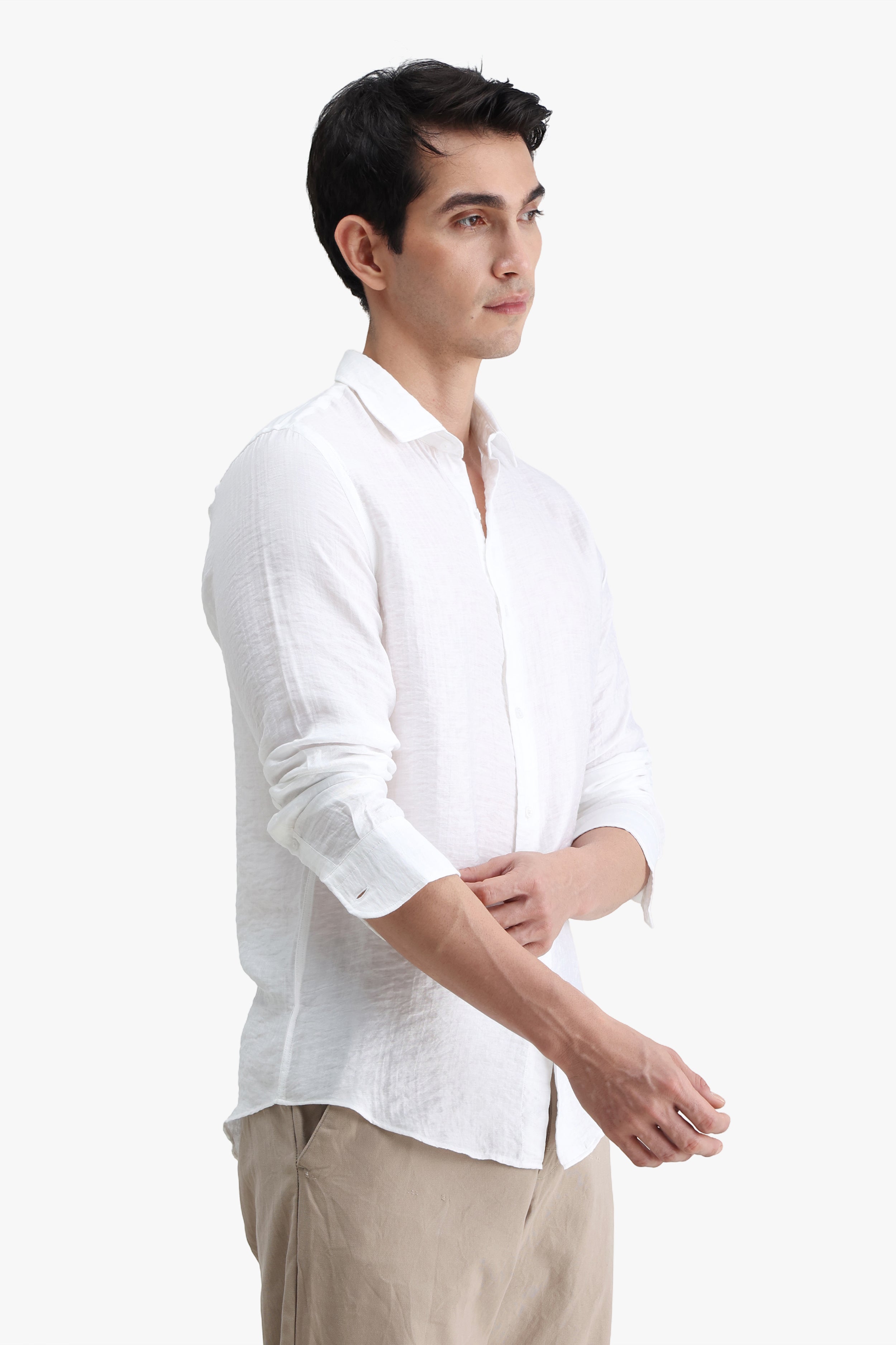 Viscose Blend Solid Shirt