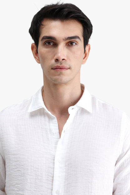 Viscose Blend Solid Shirt