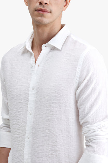 Viscose Blend Solid Shirt
