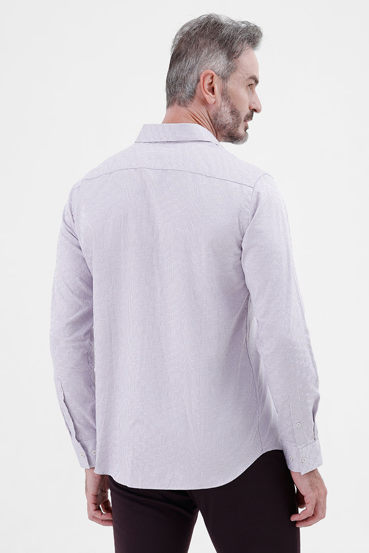 LT PINK COTTON 
PLACEMENT STRIPE SHIRT