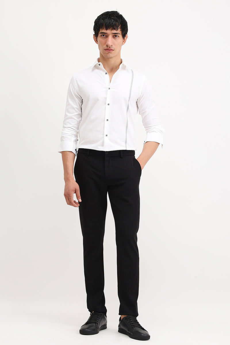 PLACEMENT STRIPED SLIM FIT SHIRT