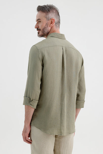 MOSSY SAGE LINEN SHIRT