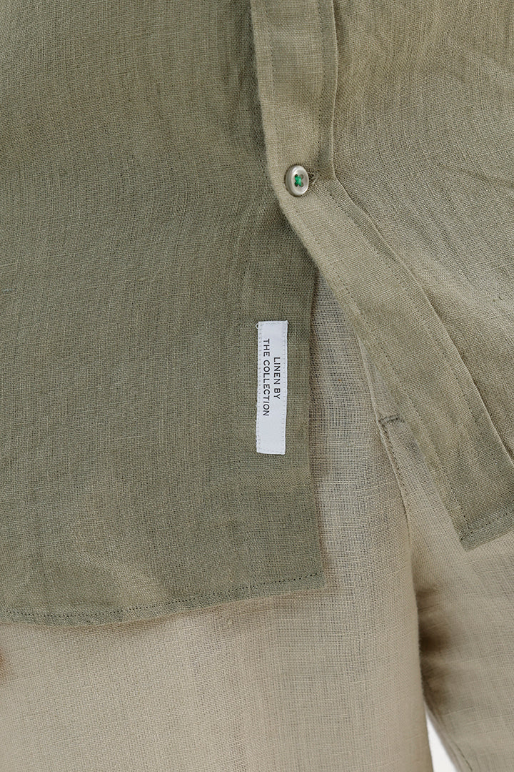 MOSSY SAGE LINEN SHIRT