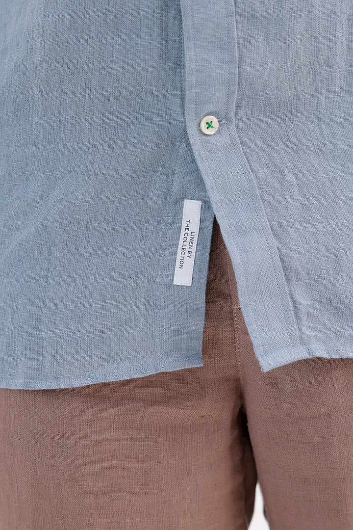 SLATE BLUE LINEN SHIRT