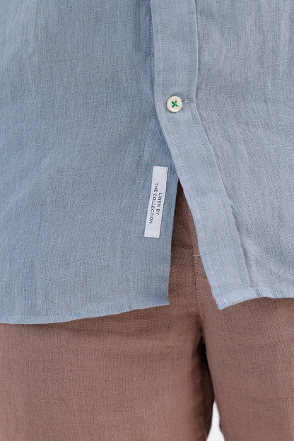 SLATE BLUE LINEN SHIRT