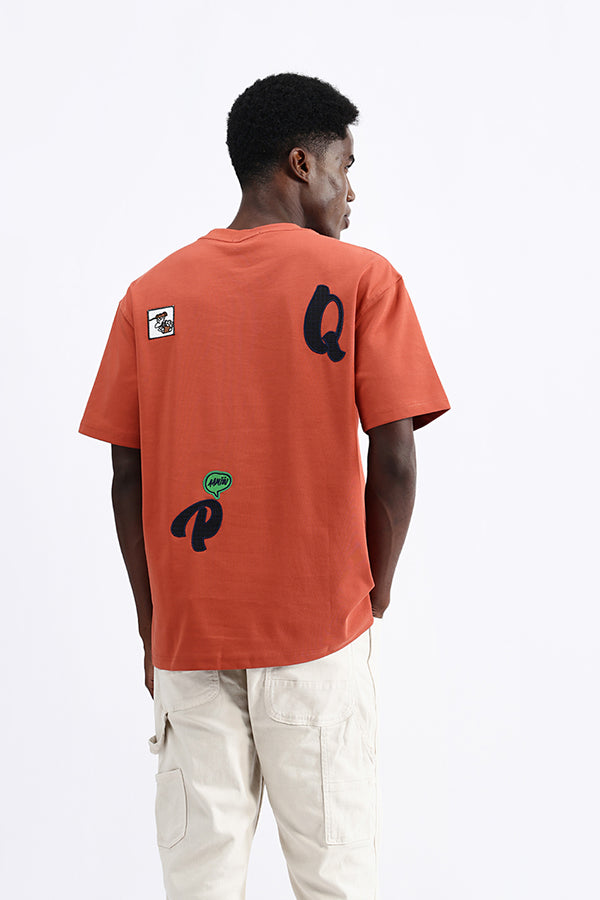 PATCH EMBROIDERED OVERSIZED TEE