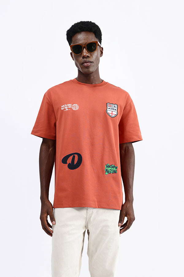 PATCH EMBROIDERED OVERSIZED TEE