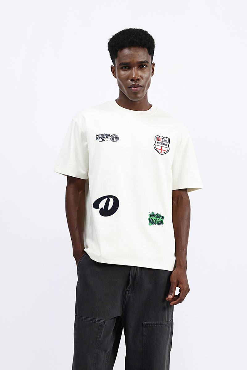 PATCH EMBROIDERED OVERSIZED TEE