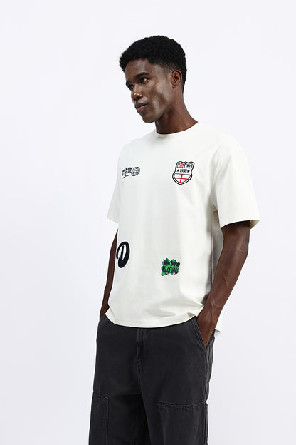 PATCH EMBROIDERED OVERSIZED TEE