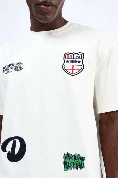 PATCH EMBROIDERED OVERSIZED TEE