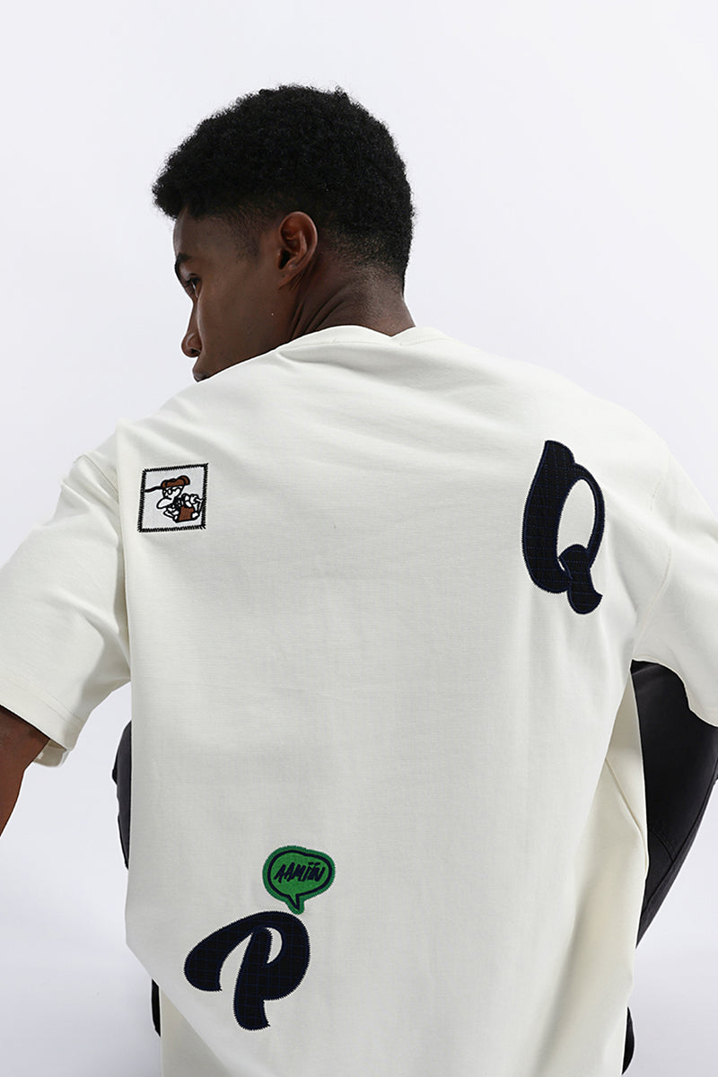 PATCH EMBROIDERED OVERSIZED TEE