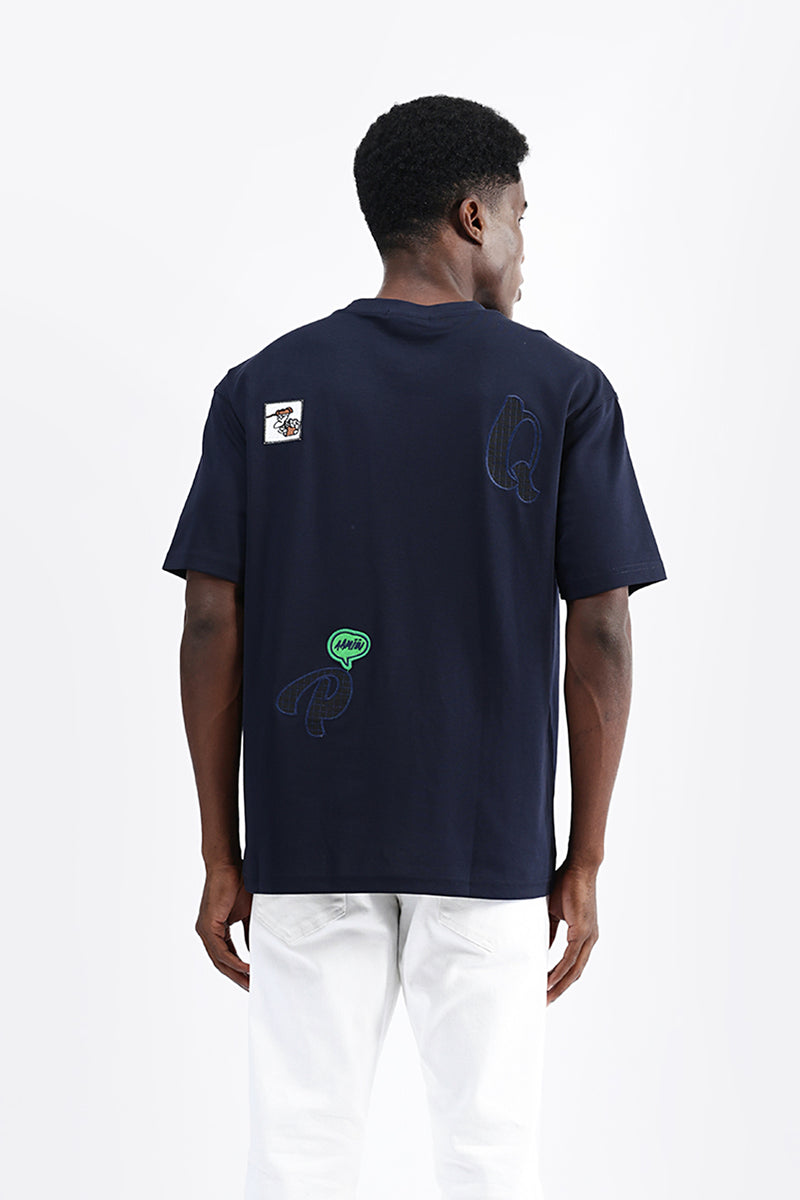 PATCH EMBROIDERED OVERSIZED TEE