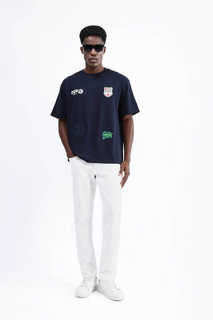 PATCH EMBROIDERED OVERSIZED TEE