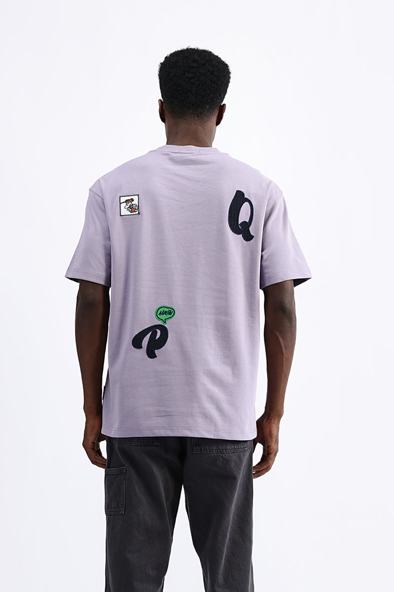 PATCH EMBROIDERED OVERSIZED TEE