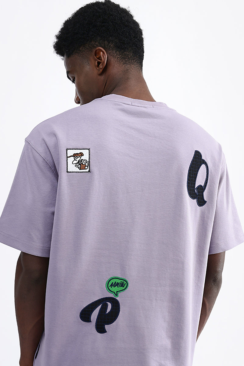 PATCH EMBROIDERED OVERSIZED TEE