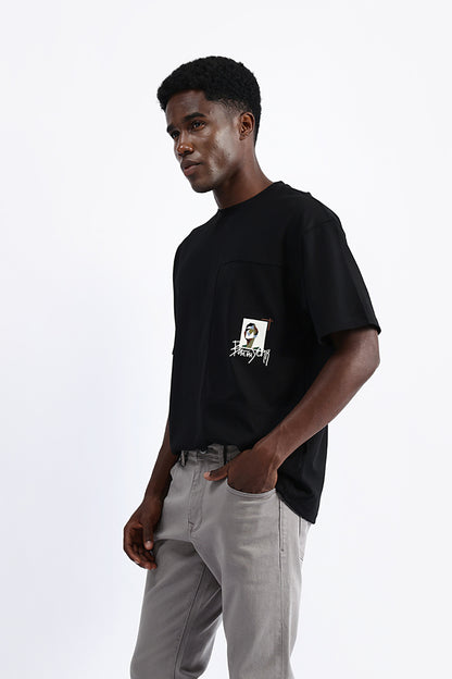 PATCH EMBROIDERED OVERSIZED TEE